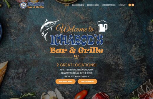 Ichabods Bar & Grill Website by Harvest Web Design in Melbourne FL