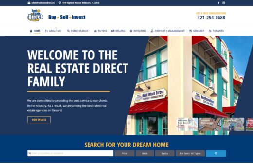 Real Estate Direct website by Harvest Web Design Melbourne web designer